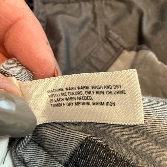 Women's Gap Black Chambray Shirtdress Button Front Tie Waist Dress Size M - Picture 4 of 9